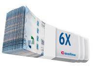 6 X Cooline - Split AC - 21400 BTU - Cold - Wifi - Golden Fins